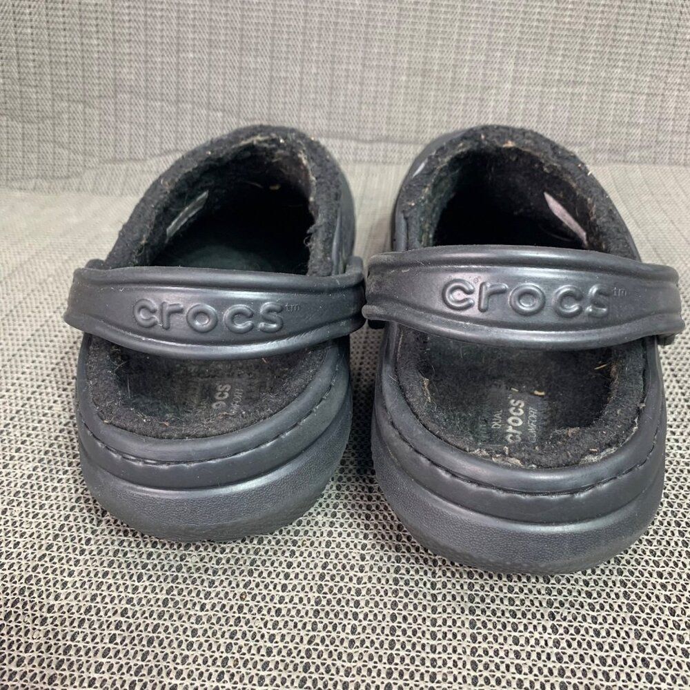Crocs Dual Comfort Slip On Shoes Women's Size 7 Men Size 5 Faux Fur Lined - Picture 3 of 7
